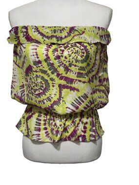 Gap Vibrant Sleeveless Light Weight Top in Purple and Lime Green, Size M
